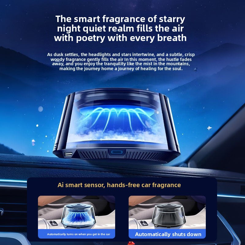 Automatic Car Aroma Diffuser with LED Light - Smart Spray Air Freshener for Long-Lasting Fragrance