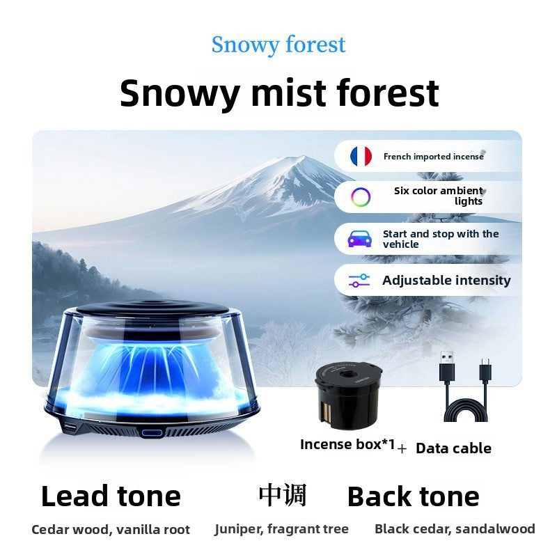 Automatic Car Aroma Diffuser with LED Light - Smart Spray Air Freshener for Long-Lasting Fragrance